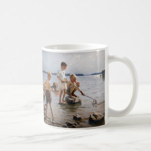 Mug Albert Edelfeue - Les garçons jouent sur le rivage