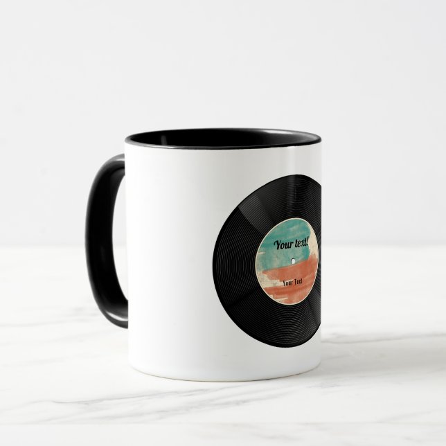 Mug Album musical Retro Vinyl Record (Devant gauche)