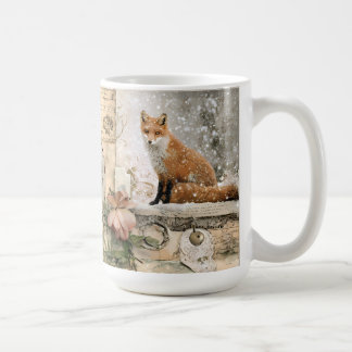 Mug Album personnalisé de renard hivernal Cottagecore