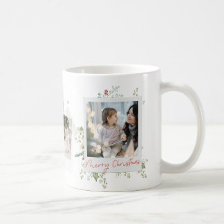 Mug Album Photo Botanique Élégant de Noël
