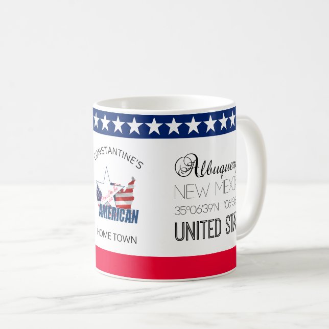 Mug Albuquerque, Nouveau-Mexique, États-Unis élégant (Devant droit)