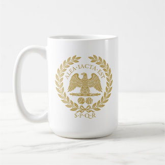 Mug Alea Iacta Est Aigle Romain Dé et Couronne de Laur