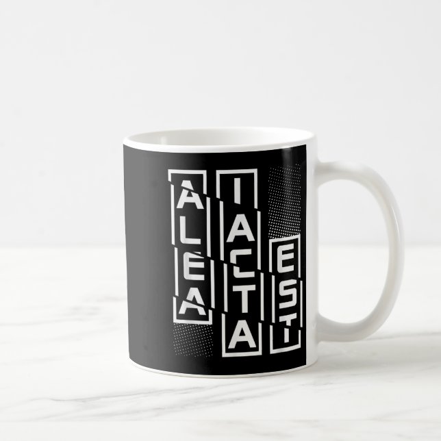 Mug Alea Iacta Est Latin Phrase Motivation Sa (Droite)