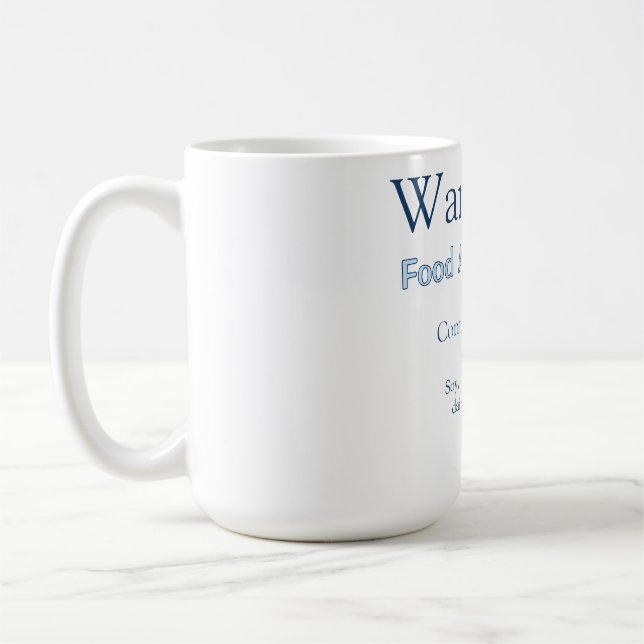 Mug Alerte d'allergie alimentaire ajouter le nom du te (Gauche)