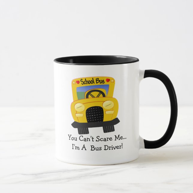 Mug Alerte de chauffeur de bus (personnalisable) (Droite)