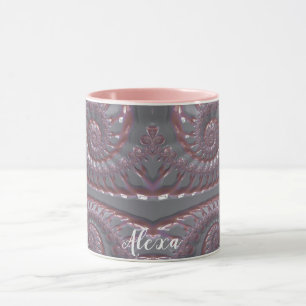 Mug ALEXA ~ GLOSSY 3D Zany Rose Silver ~