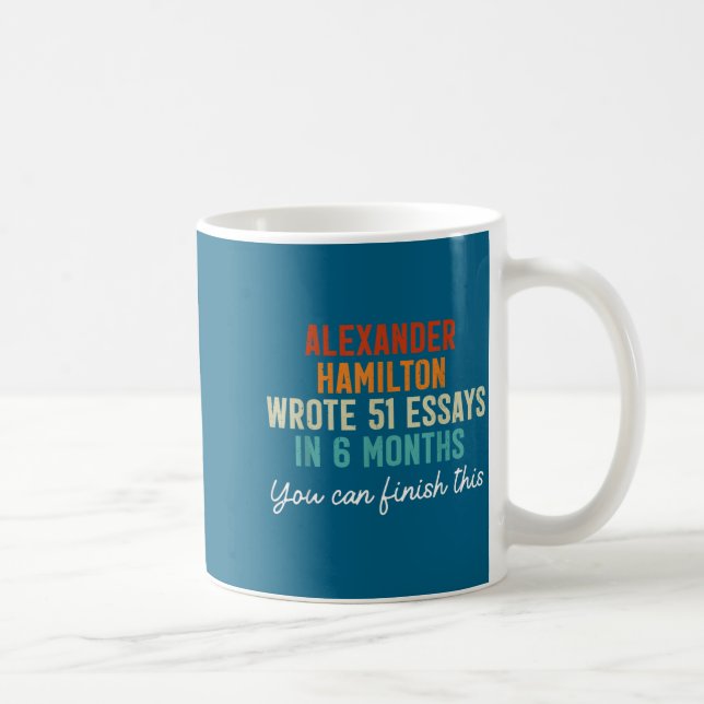 Mug Alexander Hamilton Vintage a écrit 51 graphisme (Droite)