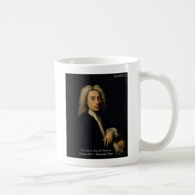 Mug Alexander Pope "Art contre esprit" Citations de sa (Droite)