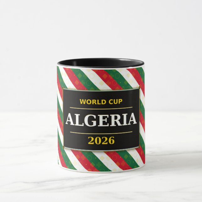 Mug Algeria Football Fan 2026 with Stunning Patterns (Centre)