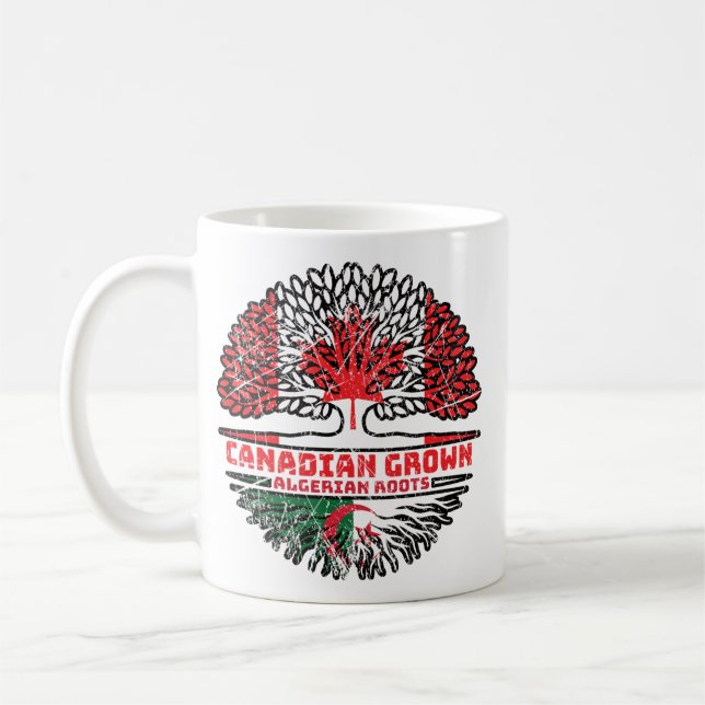Mug Algérie Drapeau des racines d'arbre du Canada algé (Gauche)