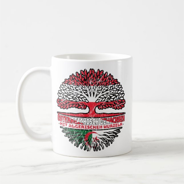 Mug Algerien Algerisch Österreichisch Österreich Baum (Gauche)