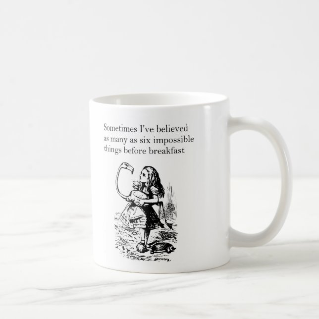 Mug Alice à Wonderland, Six Impossible Things (Droite)