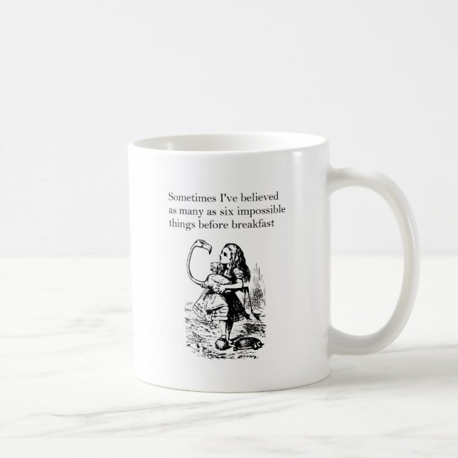 Mug Alice au pays des merveilles, "Six choses impossib (Droite)