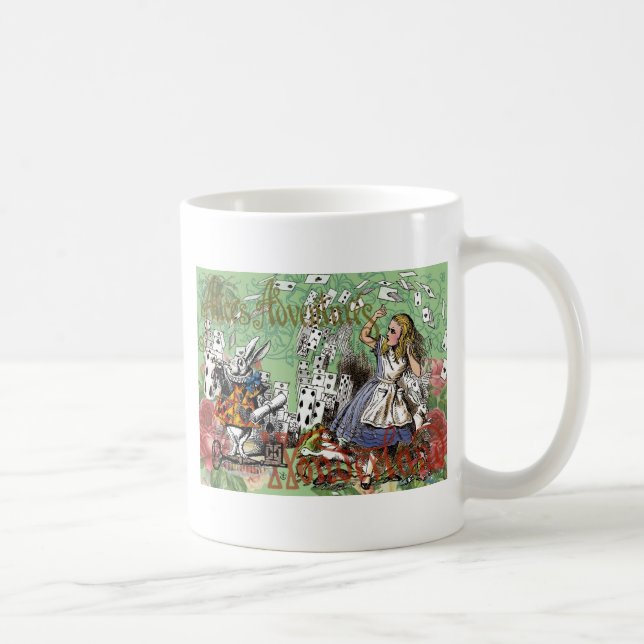 Mug alice cartes d'aventure merveilleux chapelier lapi (Droite)