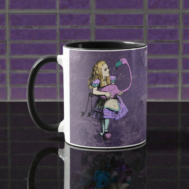 Mug Alice sombre rustique violet profond (Créateur téléchargé)