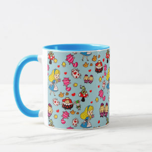 Mug Alice Wonderland Mad Hatter Cat Doodle