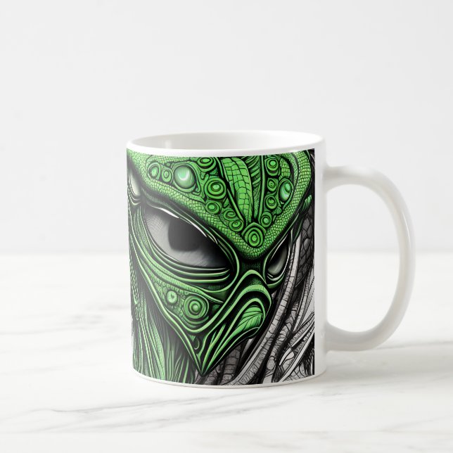 Mug Alien Abstrait déplaisant (Droite)