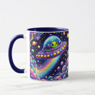 Mug Alien Arc-en-Ciel Kawaii