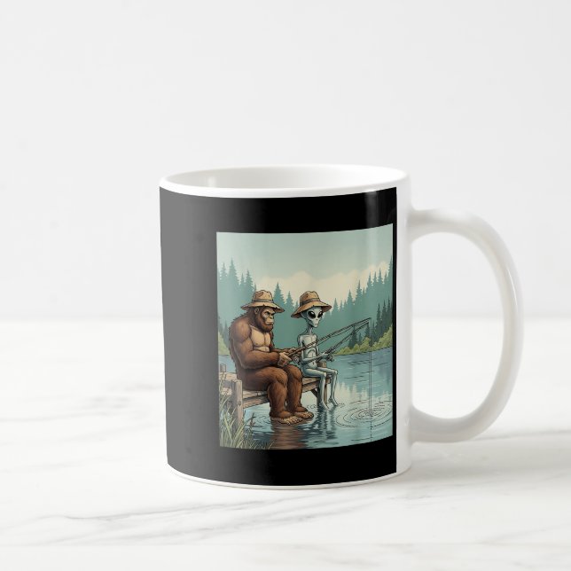 Mug Alien Bigfoot Pêche Sasquatch Pêcheur (Droite)