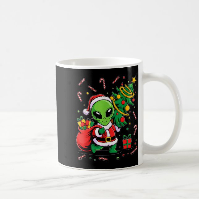 Mug Alien Christmas Tree Xmas Lights Funny Holiday Men (Droite)