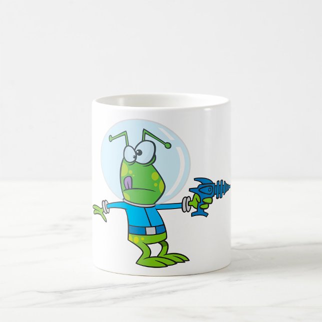 Mug Alien drôle avec Ray Gun Sci-Fi Space Invader (Créateur téléchargé)