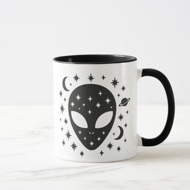 Mug Alien et étoiles (Droite)