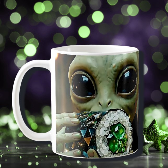 Mug Alien Extraterrestre et Nourriture Cristalline (Créateur téléchargé)