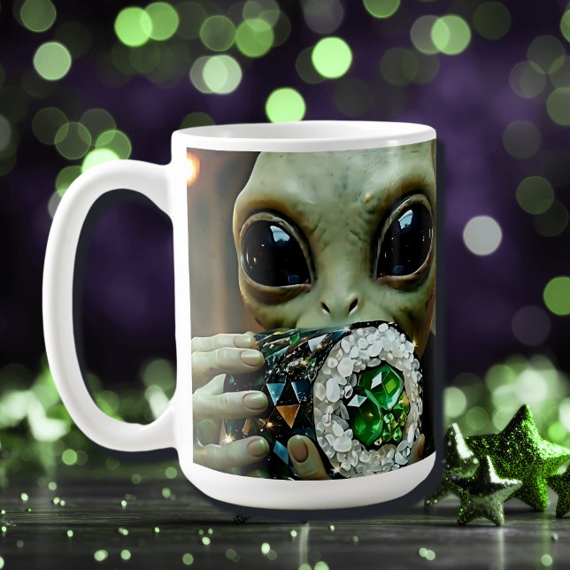 Mug Alien Extraterrestre et Nourriture Cristalline (Créateur téléchargé)