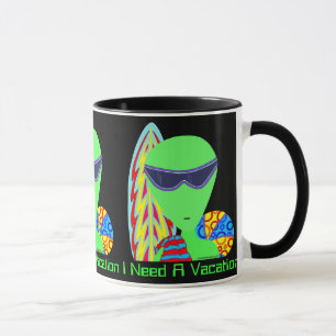 Mug Alien fait sur commande de l'amusement LGM de Z
