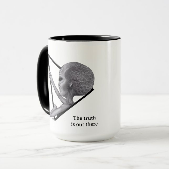 Mug Alien gris, la vérité est là (Devant gauche)