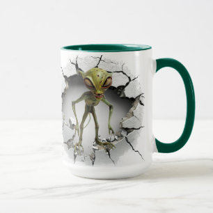 Mug Alien s'échappant d'un mur