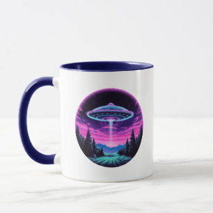 Mug Alien vaisseau spatial rétro futuriste