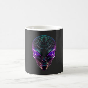 Mug Alien Violet Avec Des Yeux Lumineux