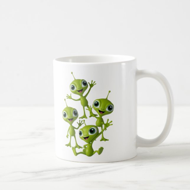 Mug Aliens Animés verts (Droite)