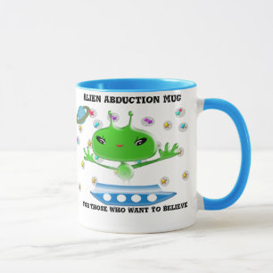 Mug Aliens de l'espace extra-atmosphérique vert mignon