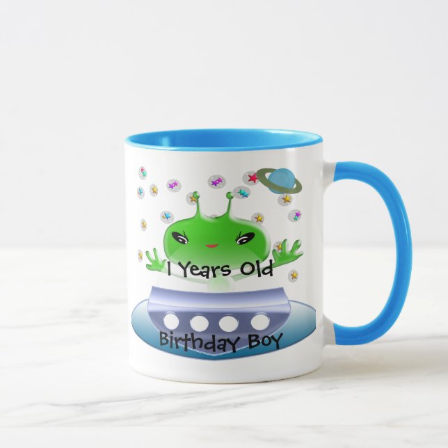 Mug Aliens de l'espace extra-atmosphérique verts migno (Droite)