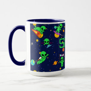 Mug Aliens personnalisés dans l'espace