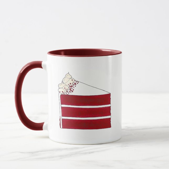 Mug Alimentation Sud Rouge Velvet Couche de gâteau Bou (Gauche)