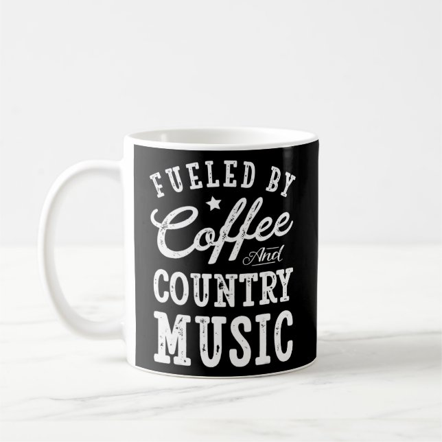 Mug Alimenté Par Café Et Musique De Pays T Hommes Femm (Gauche)