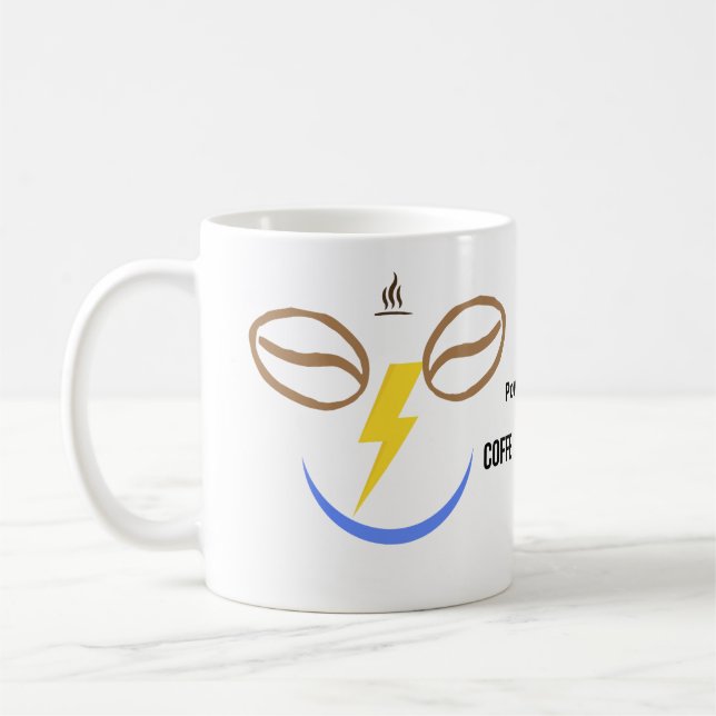 Mug Alimenté par Café & Voltage – Électricien drôle (Gauche)