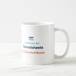 Mug Alimenté par des feuilles de calcul et des cases à