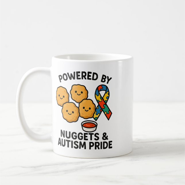 Mug Alimenté par des nuggets de poulet et fierté de l' (Gauche)