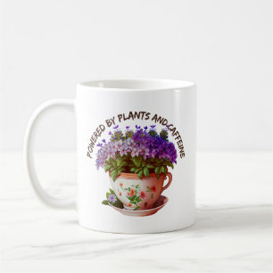 Mug Alimenté par des Plantes et de la caféine Funny