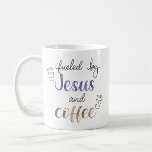 Mug Alimenté par Jésus et le café