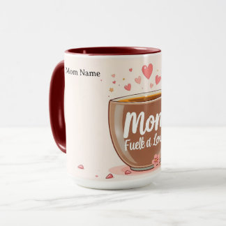 Mug Alimenté par l'amour et le café | Maman moderne