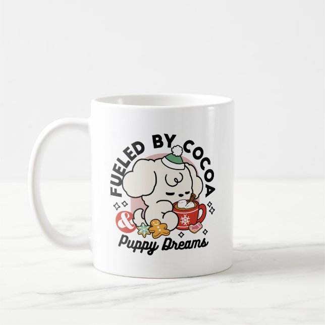 Mug Alimenté par le cacao et les Rêves de chiots - Chi (Gauche)