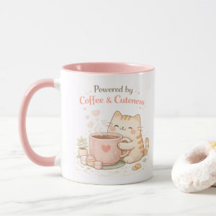 Mug Alimenté par le café et la mignonnerie Chat Mignon