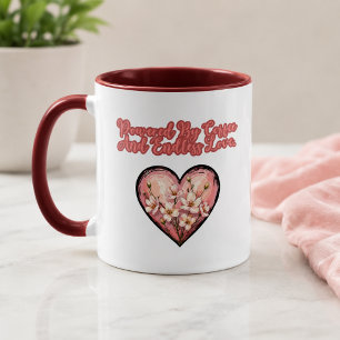 Mug Alimenté par le café et l'amour infini Vie de mama