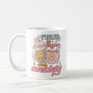 Mug Alimenté par le café et l'anxiété 