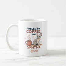 Alimenté par le café et l'art du chat Sphynx
